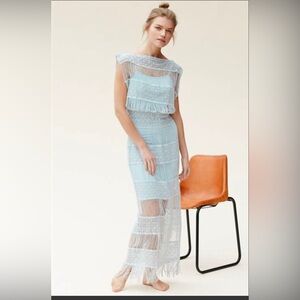 Callahan Knitwear Amelia Maxi Crochet Dress with a slip NWT size XS